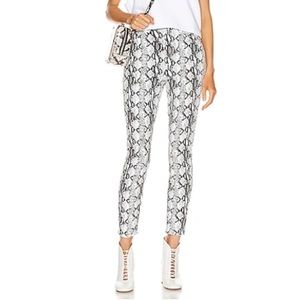 FRAME Ali High-Rise Cigarette Python Print Jeans size 26